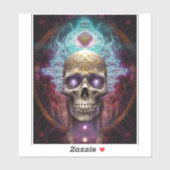 Surreal Skull Colorful Visionary Art Sticker (Vel)