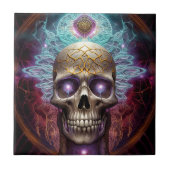 Surreal Skull Colorful Visionary Art Tegeltje (Voorkant)