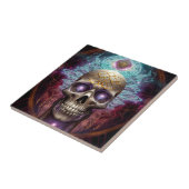 Surreal Skull Colorful Visionary Art Tegeltje (Zijkant)