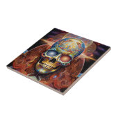Surreal Skull Colorful Visionary Art Tegeltje (Zijkant)