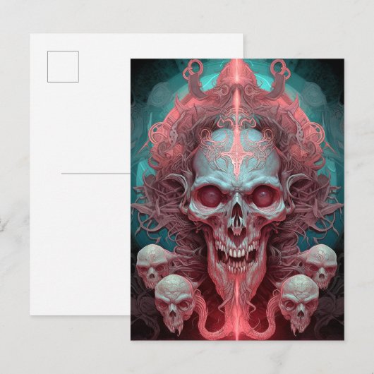 Surreal Skull Gothic Horror Art Briefkaart (Voorkant / Achterkant)
