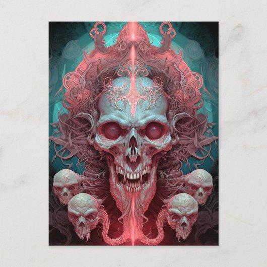 Surreal Skull Gothic Horror Art Briefkaart (Voorkant)
