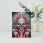 Surreal Skull Gothic Horror Art Briefkaart (Staand voorkant)