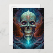 Surreal Skull Gothic Horror Art Briefkaart (Voorkant / Achterkant)