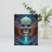 Surreal Skull Gothic Horror Art Briefkaart (Staand voorkant)