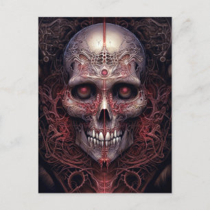 Surreal Skull Gothic Horror Art Briefkaart