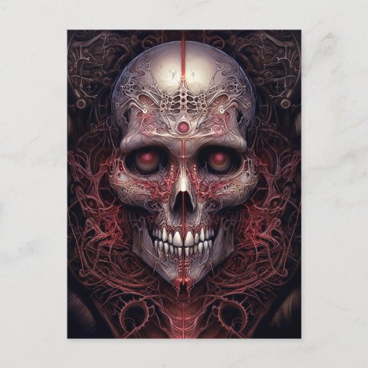 Surreal Skull Gothic Horror Art Briefkaart (Voorkant)