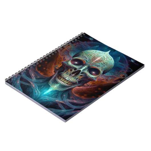 Surreal Skull Gothic Horror Art Notitieboek (Linkerzijde)