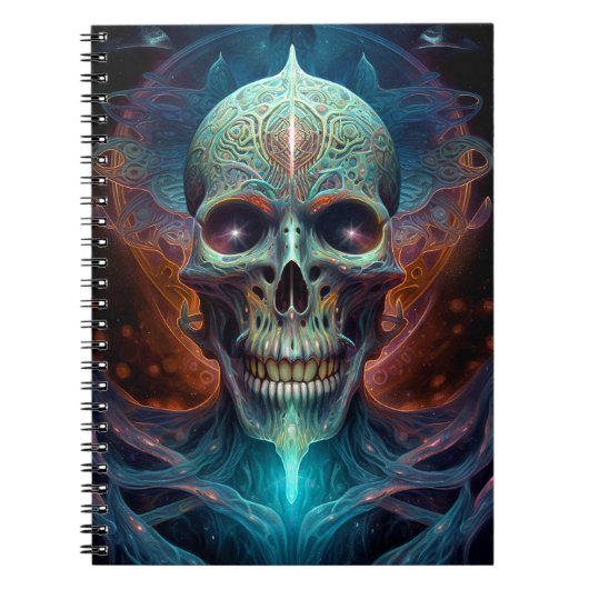 Surreal Skull Gothic Horror Art Notitieboek (Voorkant)