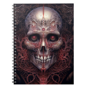Surreal Skull Gothic Horror Art Notitieboek