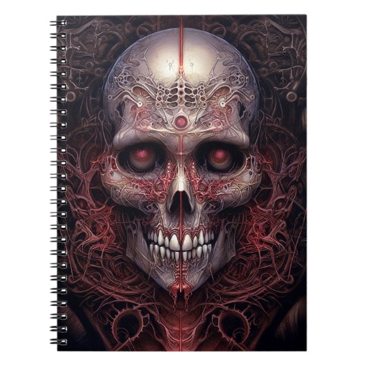 Surreal Skull Gothic Horror Art Notitieboek (Voorkant)