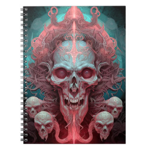 Surreal Skull Gothic Horror Art Notitieboek