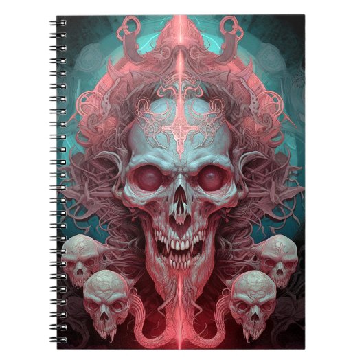 Surreal Skull Gothic Horror Art Notitieboek (Voorkant)