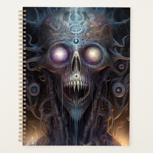 Surreal Skull Gothic Horror Art Planner (Voorkant)