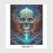 Surreal Skull Gothic Horror Art Sticker (Vel)