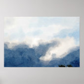 Surreal Sky en Clouds Waterverf schilderen Poster (Voorkant)