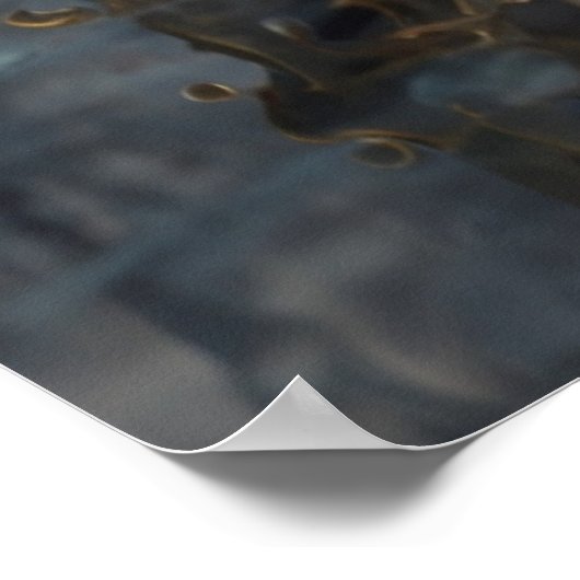 Surreal Smelting Clock Poster – Abstracte Droomkun (Hoek)