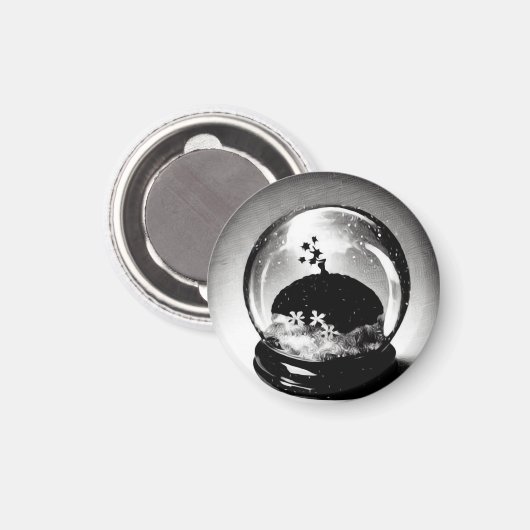 Surreal Sneeuwbol Magneet (Voorkant / Achterkant)