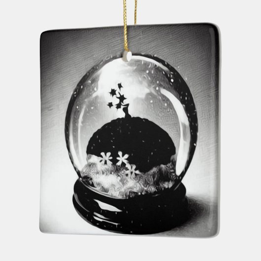 Surreal Snow Wereldbol Keramisch Ornament (Links)