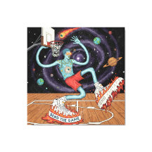 Surreal Space Dunk Stretched Canvas