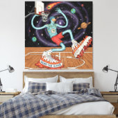 Surreal Space Dunk Stretched Canvas (Insitu (Slaapkamer))