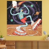 Surreal Space Dunk Stretched Canvas (Insitu (Woonkamer))