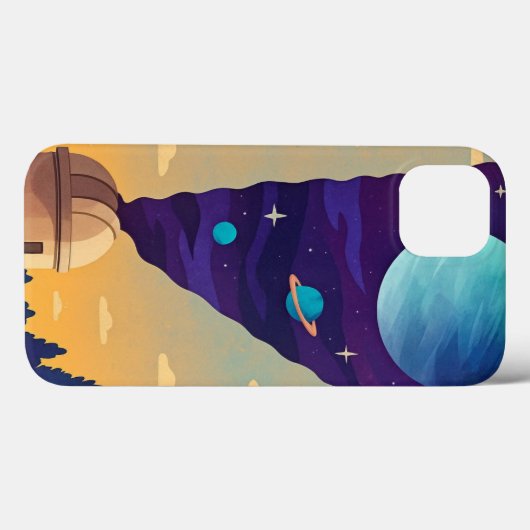  Surreal Space Observatory Phone Case – Cosmic Fan (Achterkant (horizontaal))