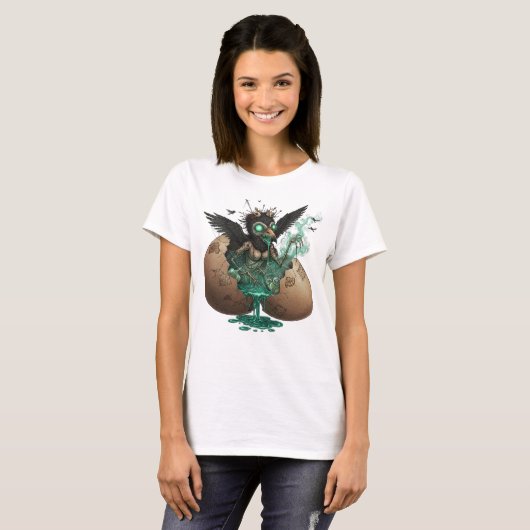 Surreal Spooky Crow Women's Tee T-shirt (Voorkant volledig)
