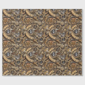 Surreal Steampunk Gears Patroon Cadeaupapier (Vlak)