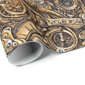 Surreal Steampunk Gears Patroon Cadeaupapier (Rol Hoek)
