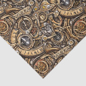 Surreal Steampunk Gears Patroon Tissuepapier (Detail)