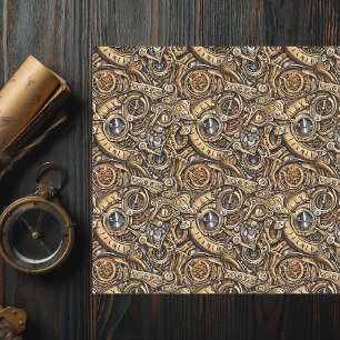 Surreal Steampunk Gears Patroon Tissuepapier