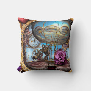 Surreal Steampunk Hot Air ballon Kussen