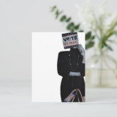 Surreal Stemmen Per Post Vrouw Mixed Media Collage Briefkaart (Staand voorkant)
