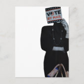 Surreal Stemmen Per Post Vrouw Mixed Media Collage Briefkaart (Voorkant)