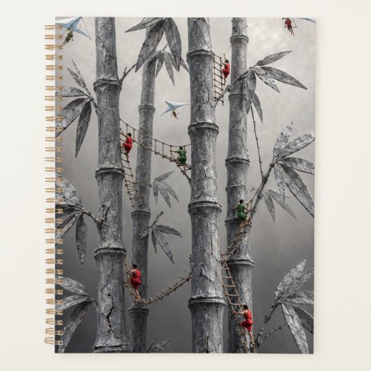 Surreal Stone Bamboo Adventure Hardcover Notebook Planner (Voorkant)