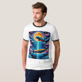 Surreal Submarine Moonlift T Shirt Design (Voorkant volledig)