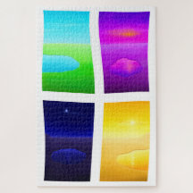 Surreal Sunset Painings Lake Zee Landscape