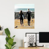 Surreal Surfing Safari Poster 1 (Thuiskantoor)