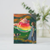 Surreal Sweet Treat UFO Briefkaart (Staand voorkant)