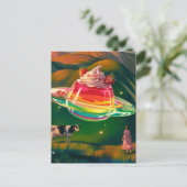 Surreal Sweet Treat UFO Briefkaart (Staand voorkant)