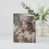 Surreal Tea Woman  Briefkaart (Staand voorkant)