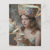Surreal thee vrouw briefkaart (Voorkant)