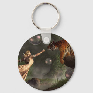 Surreal Tiger Bubble Waterdancer Dream Sleutelhanger