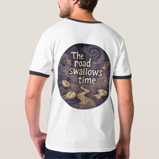 Surreal Time Vortex grafisch T-shirt (Achterkant)