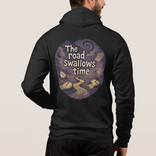 Surreal Time Vortex Graphic TeeT-Shirt Hoodie (Achterkant)