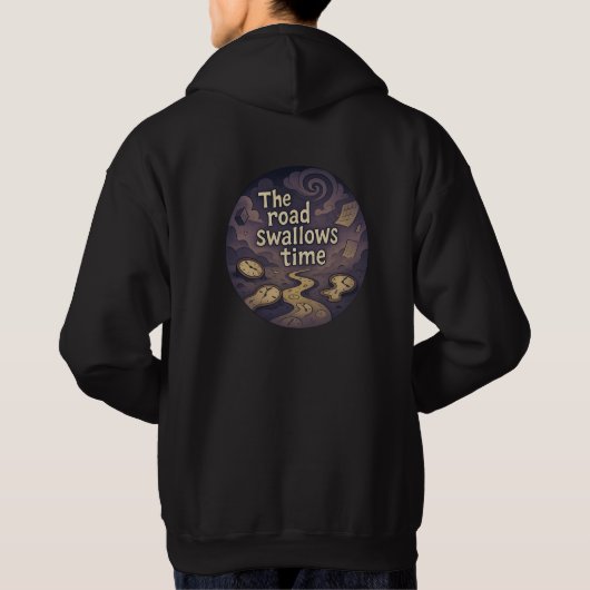 Surreal-time Vortex Graphic TeeT-Shirt Hoodie (Achterkant)