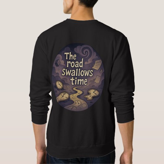 Surreal Time Vortex Graphic TeeT-Shirt Sweatshirt (Achterkant)