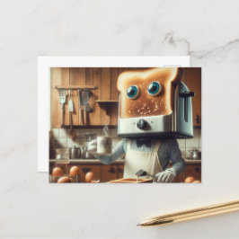 Surreal Toaster Egg Ontbijt Persoon Briefkaart