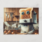 Surreal Toaster Egg Ontbijt Persoon Briefkaart (Voorkant)